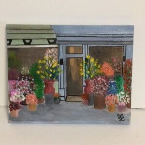 Original Acrylic Painting on CanvasThe Flower Shop